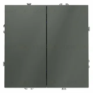 Выключатель двухклавишный Voltum S70 VLS020106 (титан)