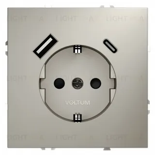 Розетка с USB, A+C Voltum S70 VLS040503 (кашемир)