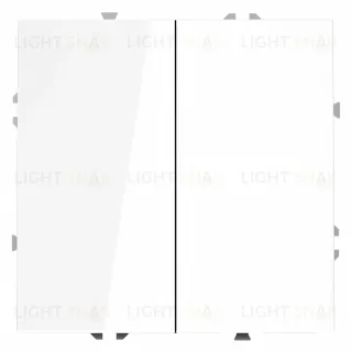 Выключатель с самовозвратом двухклавишный Voltum S70 VLS020601 (белый глянцевый)