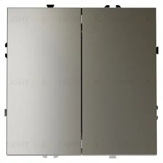 Проходной переключатель двухклавишный Voltum S70 VLS020304 (шелк)