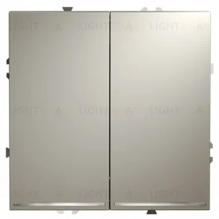 Проходной переключатель двухклавишный с подсветкой Voltum S70 VLS020403 (кашемир)