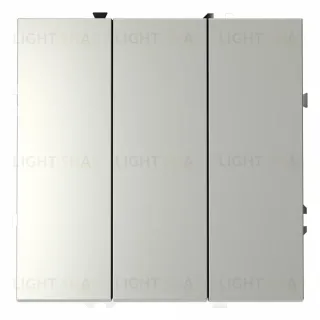 Выключатель трехклавишный Voltum S70 VLS030105 (сталь)