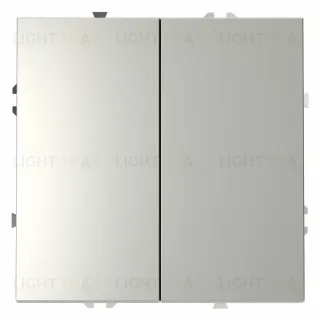 Проходной переключатель двухклавишный Voltum S70 VLS020305 (сталь)