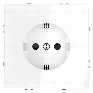 Розетка со шторками Voltum S70 VLS040201 (белый глянцевый)
