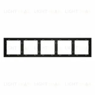 Рамка на 5 постов Voltum S70 VLS100508 (черный матовый)