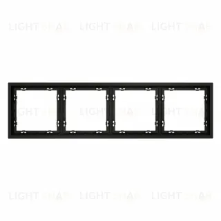 Рамка на 4 поста Voltum S70 VLS100408 (черный матовый)