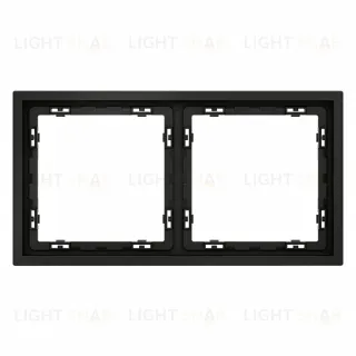 Рамка на 2 поста Voltum S70 VLS100208 (черный матовый)