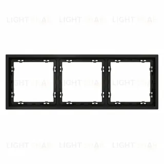 Рамка на 3 поста Voltum S70 VLS100308 (черный матовый)