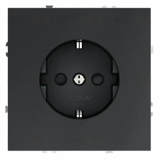 Розетка со шторками Voltum S70 VLS040207 (графит)