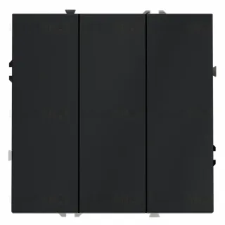 Выключатель трехклавишный Voltum S70 VLS030107 (графит)