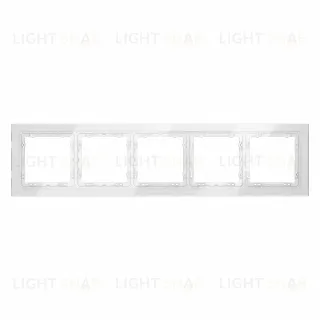 Рамка на 5 постов Voltum S70 VLS110501 (белый, стекло)