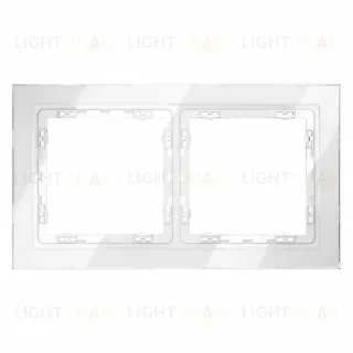 Рамка на 2 поста Voltum S70 VLS110201 (белый, стекло)