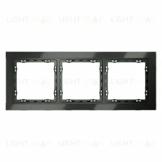 Рамка на 3 поста Voltum S70 VLS110306 (титан, стекло)
