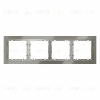 Рамка на 4 поста Voltum S70 VLS110404 (шелк, стекло)