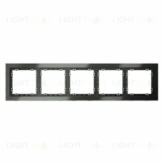 Рамка на 5 постов Voltum S70 VLS110506 (титан, стекло)