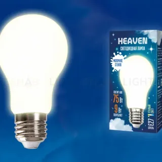 Лампа светодиодная Uniel LED-A60-9W/3000K/E27/FR GLH01WH UL-00004841