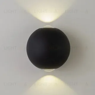 Уличный настенный светильник AM Group AM304-2X3 W BK 4000K