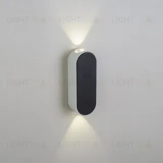Уличный настенный светильник AM Group AM308-2X3 W WH+BK 4000K