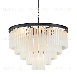 Подвесная люстра Delight Collection 1920s Odeon KR0387P-10A black/frost