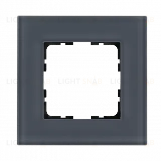 Рамка 1-постовая, стекло Маренго Jasmart G-Glass G1001GC