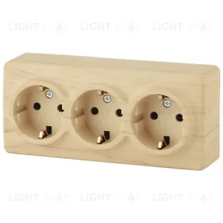 Розетка 3х2P+E Schuko со шторками ЭРА Эксперт 11-2209-11 Б0020705