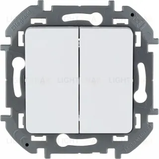 Выключатель двухклавишный Legrand Inspiria 673620