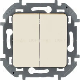 Выключатель двухклавишный Legrand Inspiria 673621