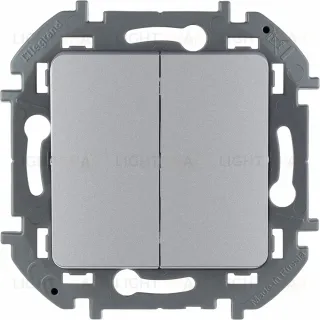 Выключатель двухклавишный Legrand Inspiria 673622