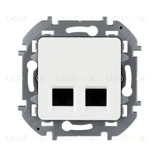 Розетка компьютерная двойная RJ45 Legrand Inspiria 673835