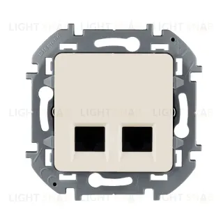 Розетка компьютерная двойная RJ45 Legrand Inspiria 673836