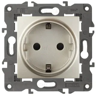 Розетка 2P+E Schuko ЭРА Elegance 14-2101-04 Б0034268