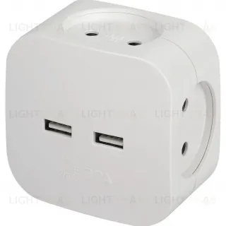 Разветвитель электрический Эра SP-4-USB-W Б0049532