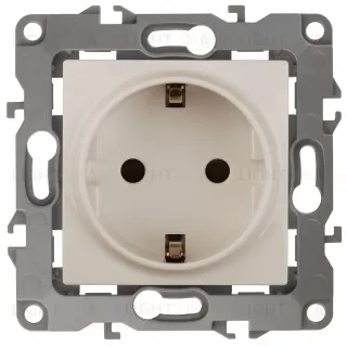 Розетка 2P+E Schuko со шторками Эра 12-2102-02 Б0014688