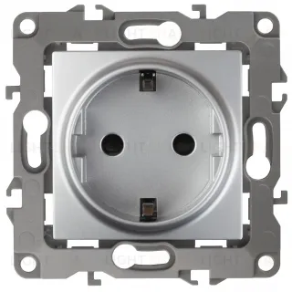 Розетка 2P+E Schuko со шторками Эра 12-2102-03 Б0014689