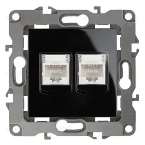 Розетка информационная двойная 2XRJ45 Эра 12-3108-06 Б0014734