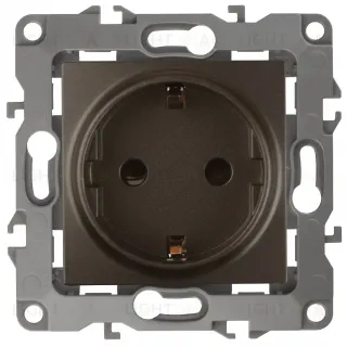 Розетка 2P+E Schuko со шторками Эра 12-2102-13 Б0019324