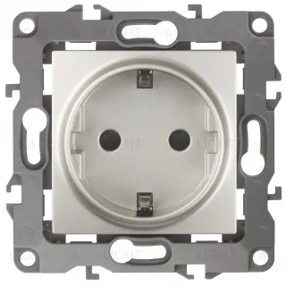 Розетка 2P+E Schuko со шторками Эра 12-2102-15 Б0019326