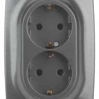 Розетка 2x2P+E Schuko Эра 12-2106-12 Б0031234