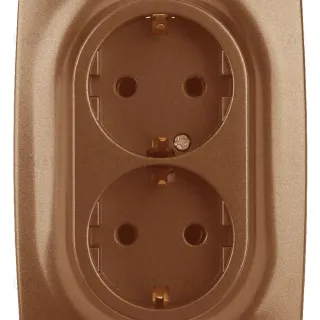 Розетка 2x2P+E Schuko Эра 12-2106-14 Б0031236