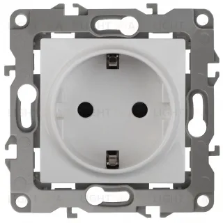 Розетка 2P+E Schuko со шторками Эра 12-2002-01 Б0036440