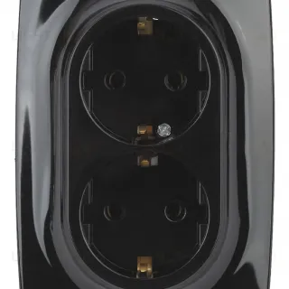 Розетка 2x2P+E Schuko со шторками Эра 12-2108-06 Б0036447