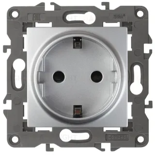 Розетка 2P+E Schuko со шторками Эра 14-2102-03 Б0034274