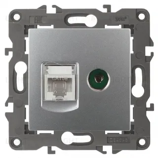 Розетка RJ45+TV Эра 14-3110-03 Б0034316