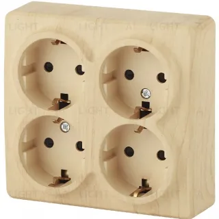 Розетка 2P+E Schuko со шторками Эра 11-2211-11 Б0020711