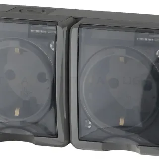 Розетка 2х2P+E со шторками Эра 11-2404-03 Б0020719