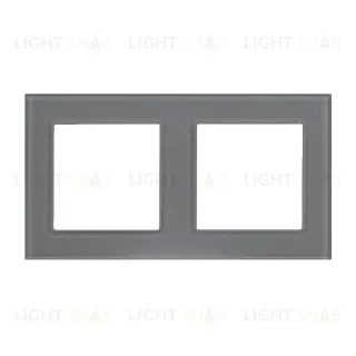 Рамка на 2 поста Arlight FRM-GLARE-GS-2-GR 043798
