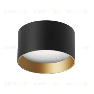 Накладной светильник Arlight SP-BISCOTTO-R120-12W Warm3300-MIX (BK-GD, 80 deg, 230V) 055026