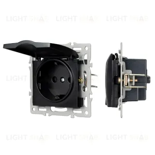 Механизм розетки влагозащищенный Arlight SCT-MCP-PL-BK (250V, 16A) 043746
