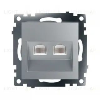 Розетка компьютерная 2-местная RJ-45 Stekker Катрин GLS00-7109-03 50005