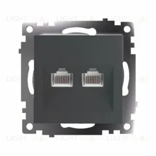 Розетка компьютерная 2-местная RJ-45 Stekker Катрин GLS00-7109-06 50008